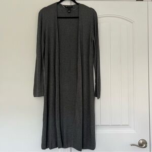 INC International Concepts Charcoal Long Sleeve Open Front Sweater